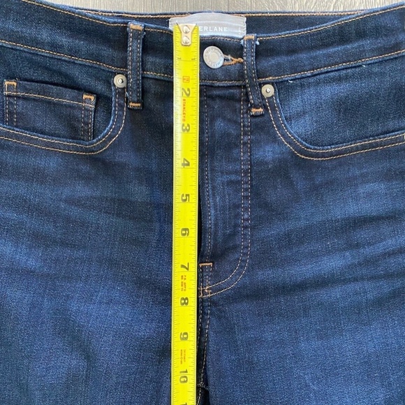 EVERLANE Authentic Stretch High Rise Skinny Jeans Dark Indigo Blue ~ 25 Ankle - Picture 6 of 12